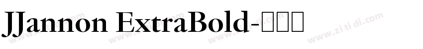 JJannon ExtraBold字体转换